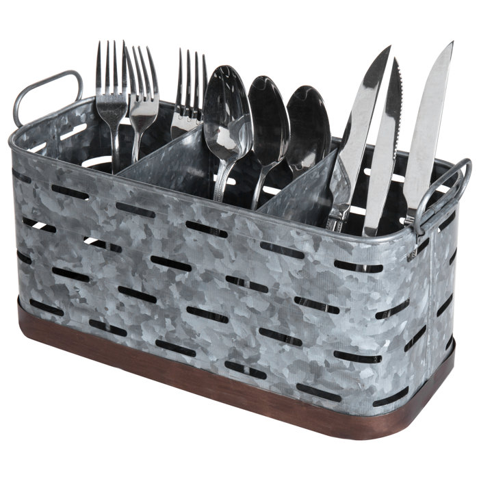 Gracie Oaks Kitchen Utensil Holder Flatware Caddy & Reviews Wayfair